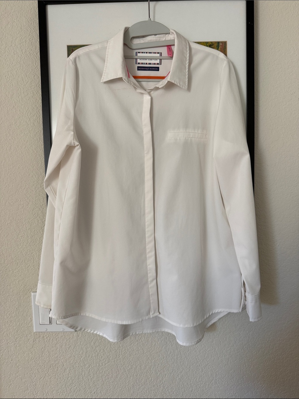 Women's White Button-Down Blouse Modern Ambition